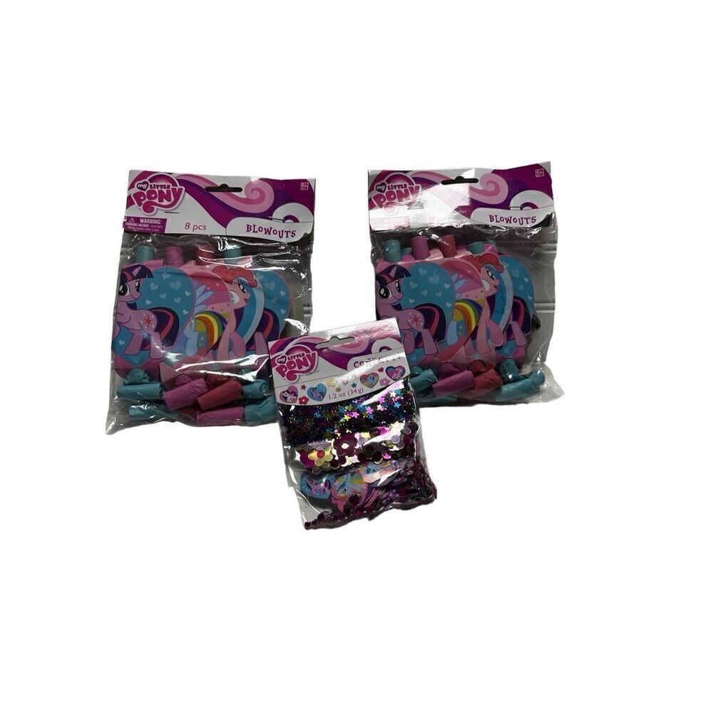My Little Pony Party Supplies Horns (16) and Confetti New